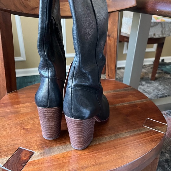 Gianni Bini Black Opulence Knee High Block Heel Boots - Picture 7 of 15